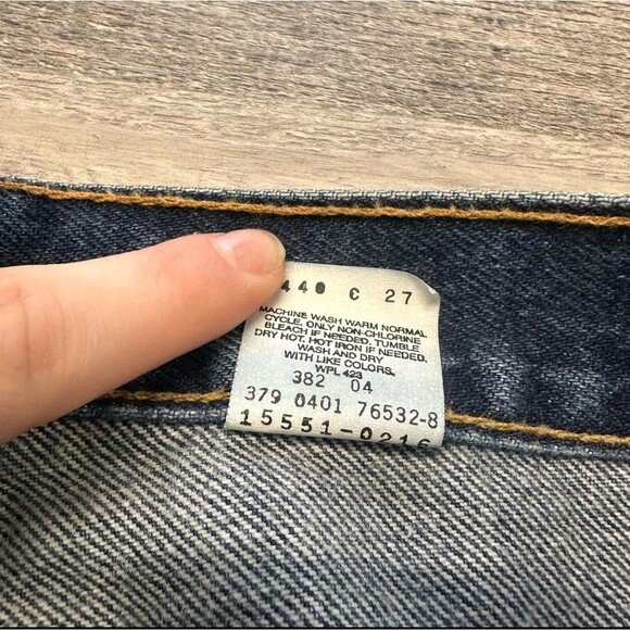 Vintage Levis 550 Red Tab Blue Womens 14 Slim Fit Straight Denim Jeans 31" Waist - Picture 3 of 10